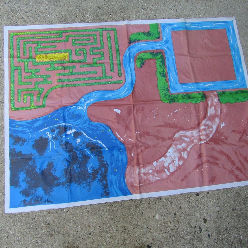 1980's DFC Dragonriders of the Styx Fantasy Play Mat 35" x 48" Playmat